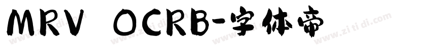 MRV OCRB字体转换